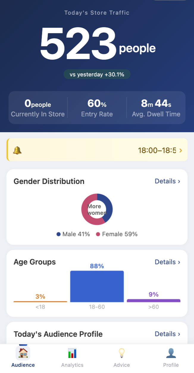 Intelligent Merchant Traffic Analytics Platform Screenshot 1